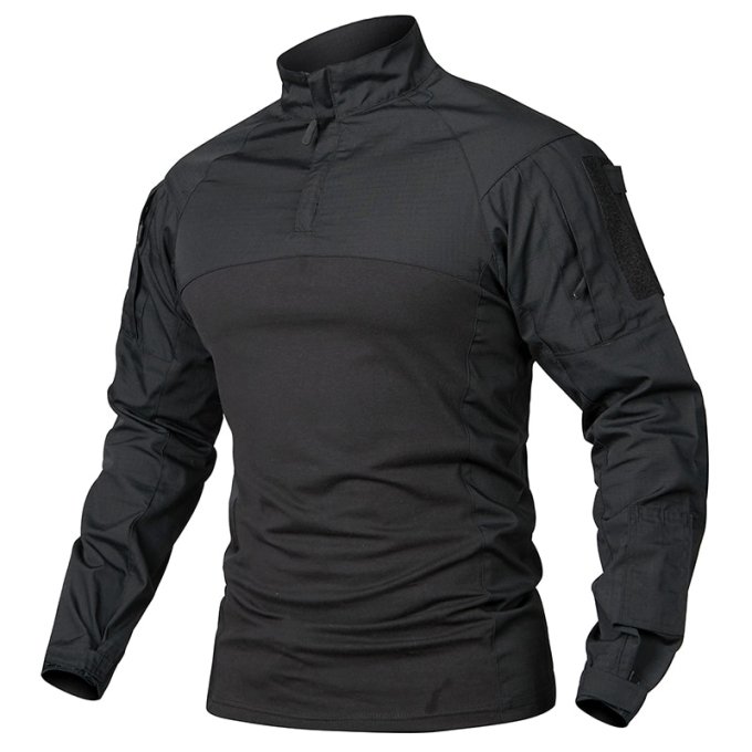 Schwarzes taktisches Kampfshirt „Enhanced“