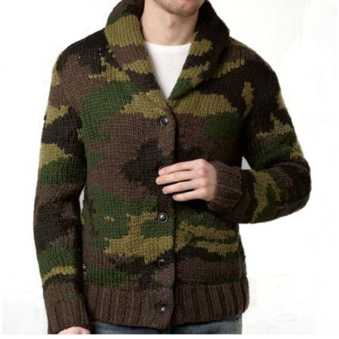Herren-Tarn-Cardigan "Waves" OG