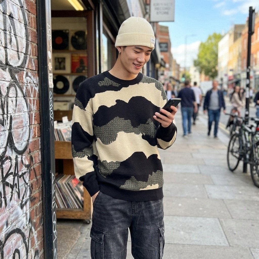 Camo jumper vintage “Future”