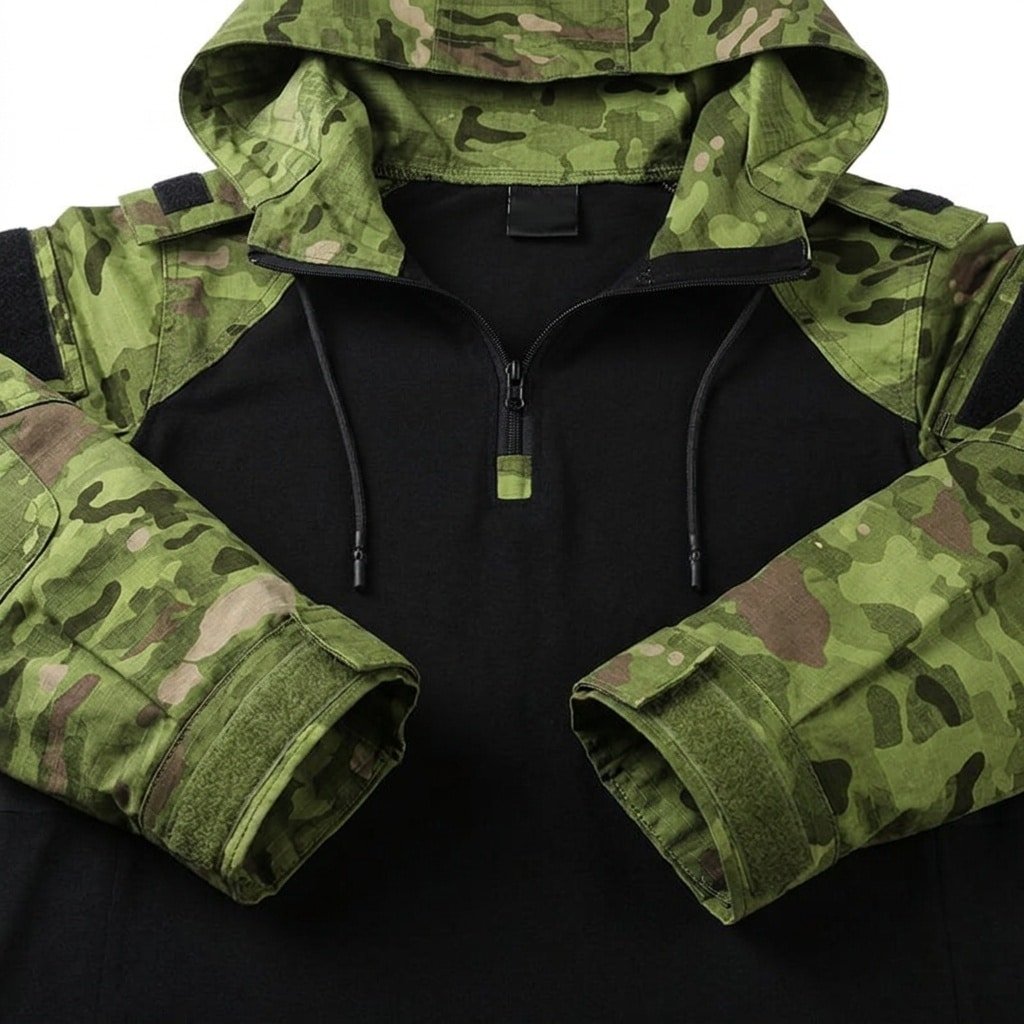 Combat shirt hoodie Camouflage “YZ”