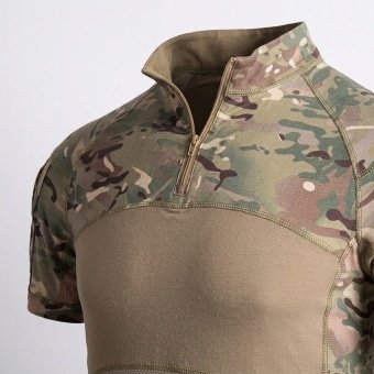 Short sleeve camo  combat shirt 1 4 zip “Cooler”