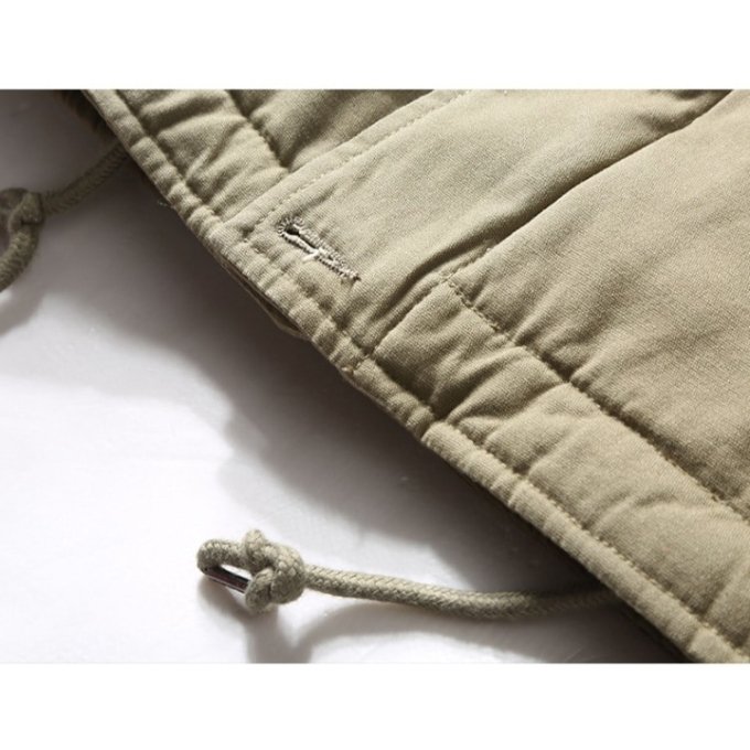 Vintage Militärjacke mit Kapuze – Bild 8