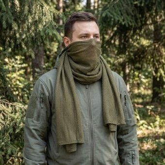 Green net scarf