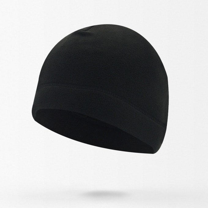 Taktische Fleece-Beanie Schwarz