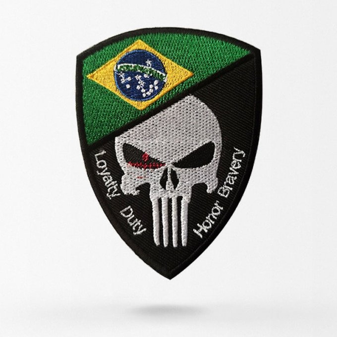Brasilianischer Totenkopf-Fahnenaufnäher