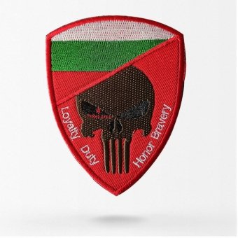 Bulgarien Totenkopf-Flaggenaufnäher