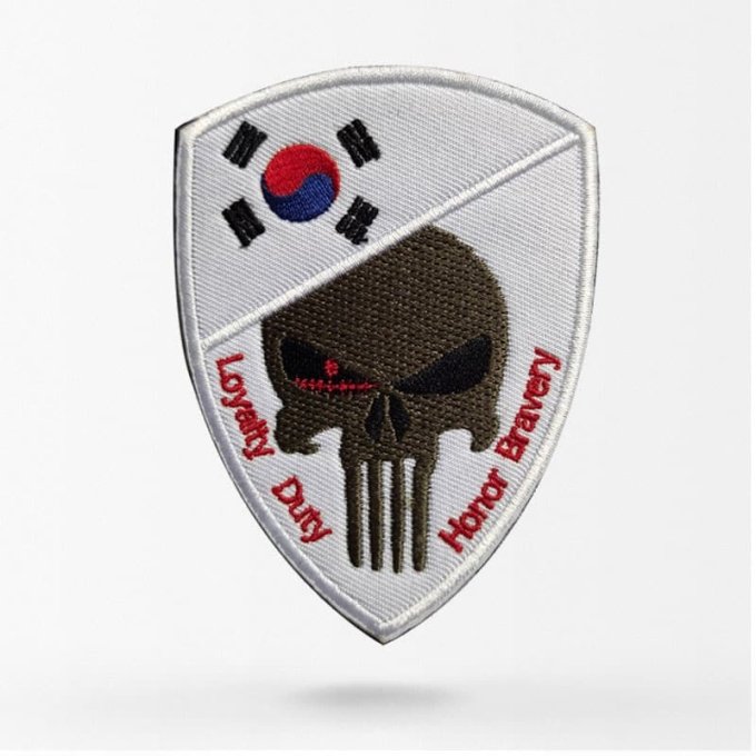 Koreanischer Totenkopf-Fahnen-Aufnäher