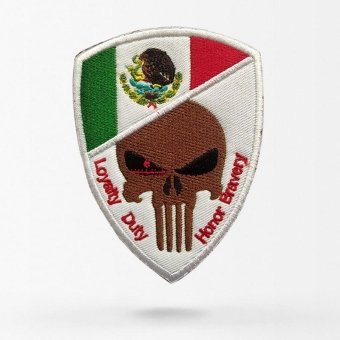 Mexikanischer Totenkopf-Flaggen-Aufnäher