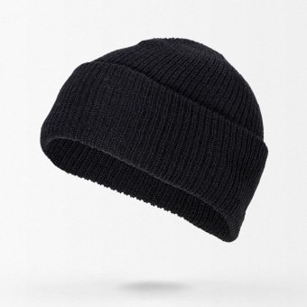 Schwarze Militär-Strickmütze