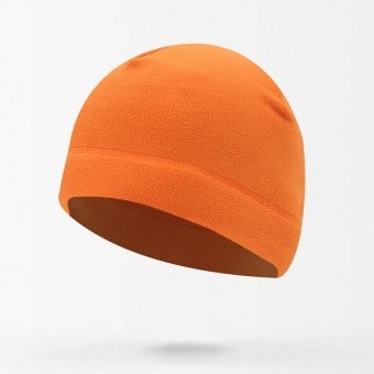 Orange Fleece-Mütze