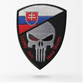 Slowakischer Totenkopf-Flaggenaufnäher