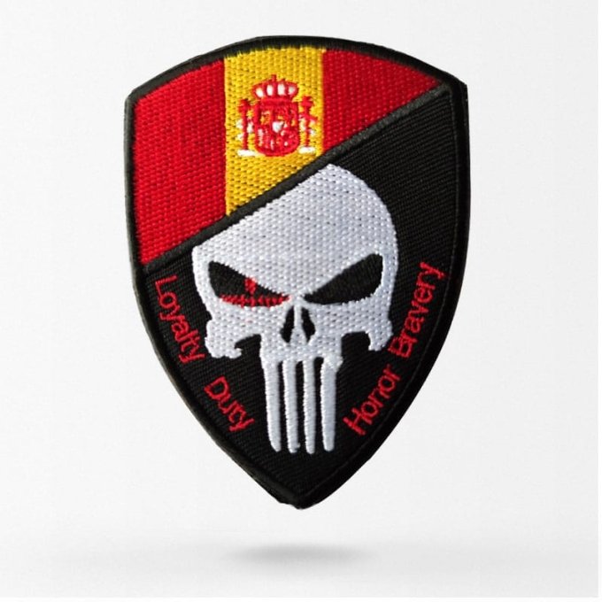 Spanischer Totenkopf-Fahnenaufnäher