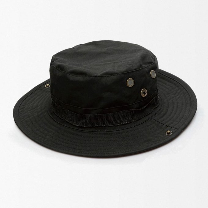 Schwarze Militär-Boonie Cap "Scout R5"