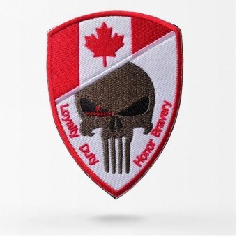 Kanadischer Totenkopf-Flaggenaufnäher