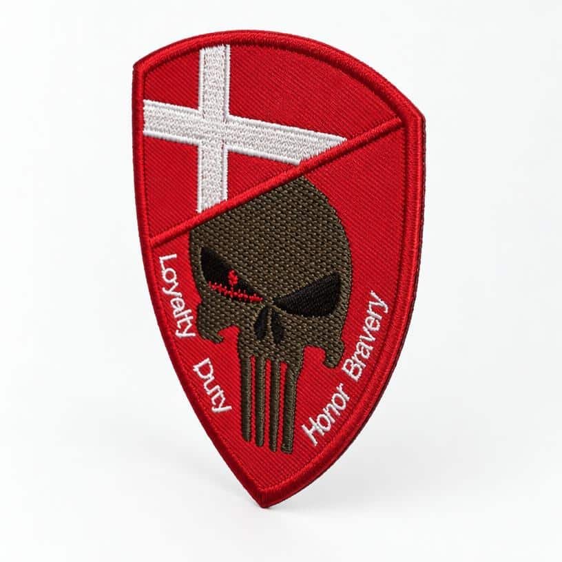 Denmark skull flag patch