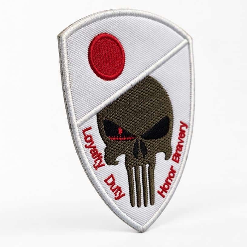 Japan skull flag patch
