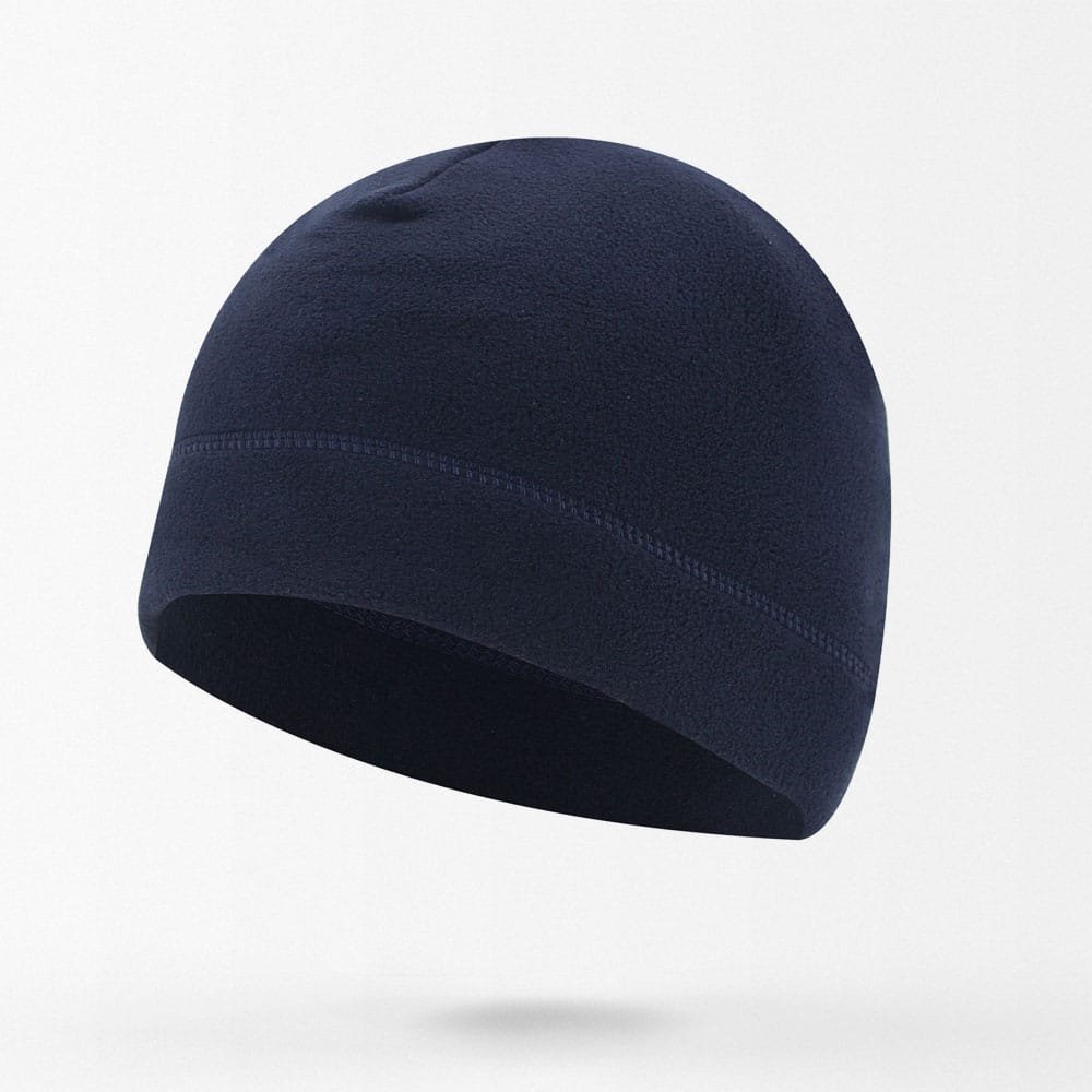 Marineblaue Fleece-Mütze