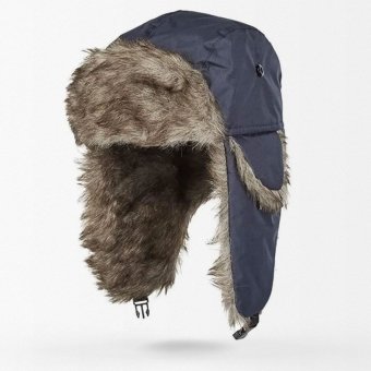Marineblaue Trapper-Mütze