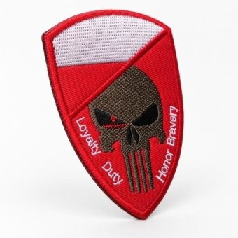 Poland flag skull patch