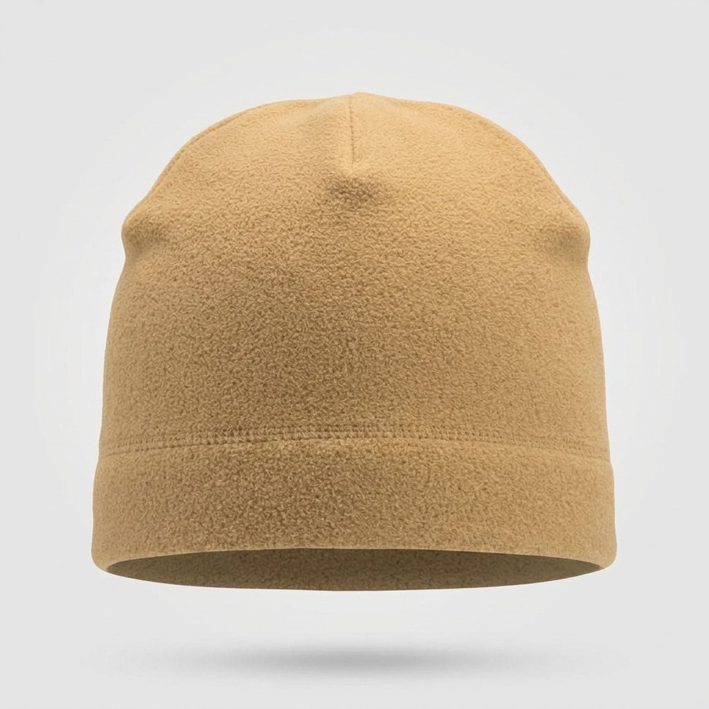 Tan fleece beanie