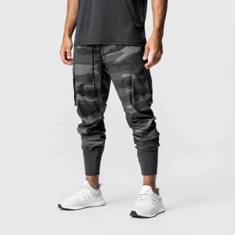 Schwarz-graue Camouflage-Jogger "Sportline"