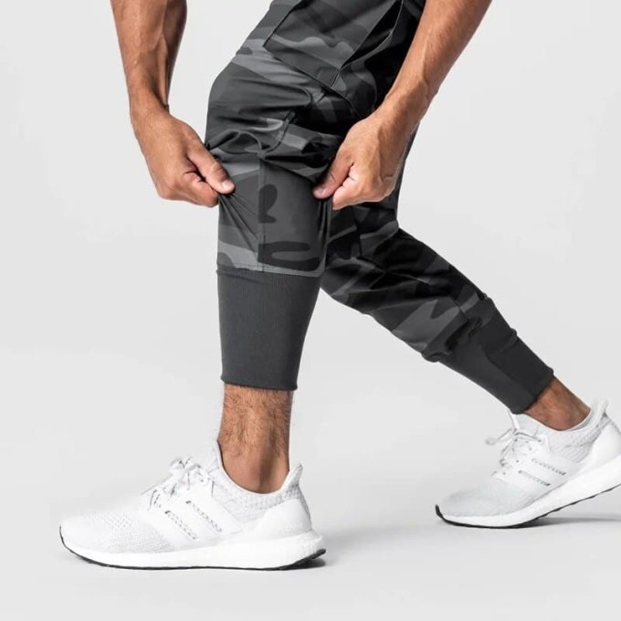 Schwarz-graue Camouflage-Jogger "Sportline" – Bild 5