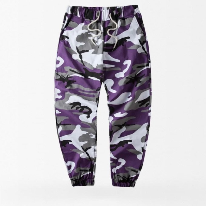 Lila Tarnmuster-Taktik-Jogginghose Basis – Bild 2