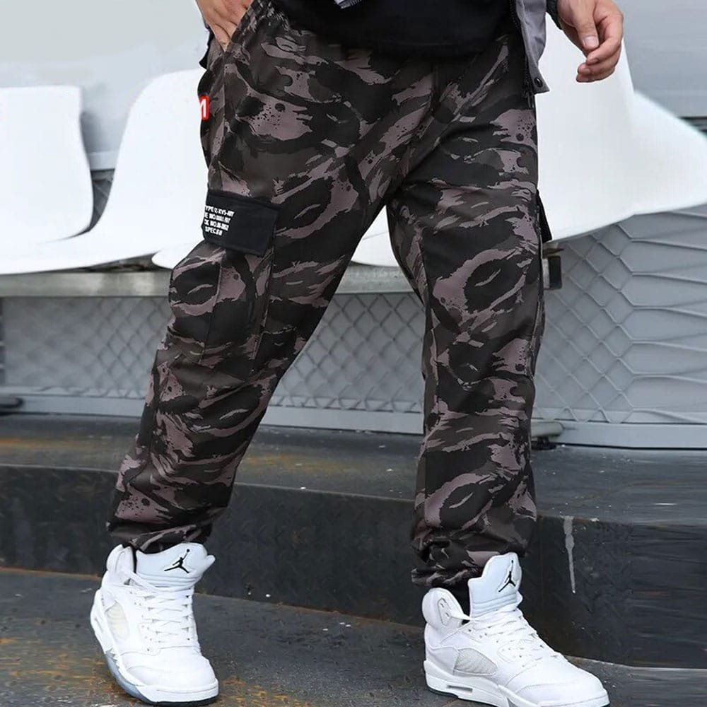 Streetwear-Camouflage-Cargo-Hosen
