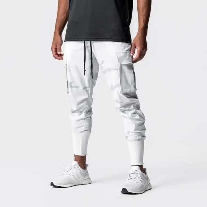 Weiße Camo-Jogger (Sportline)