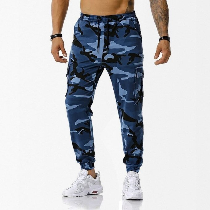 Blaue Camo-Jogginghose – Street Edition