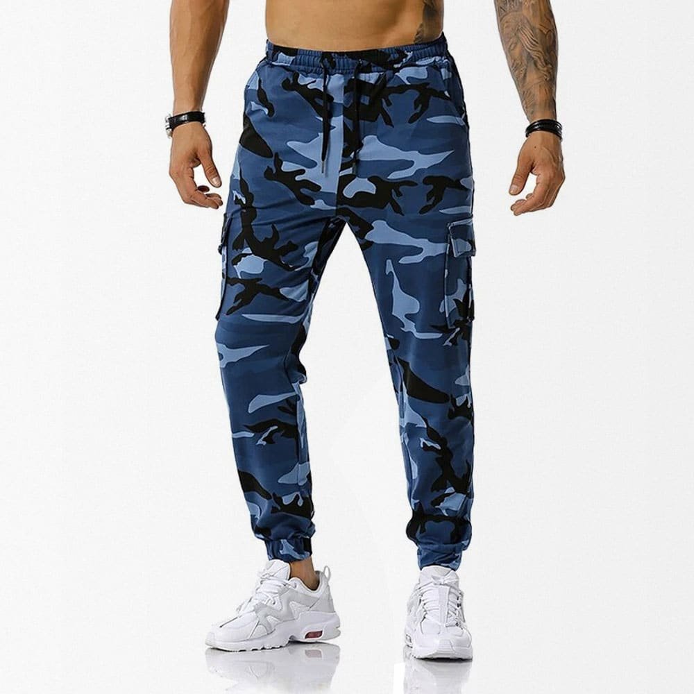Blaue Camo-Jogginghose – Street Edition