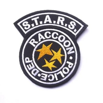 raccoon city patch  Embroidered - White