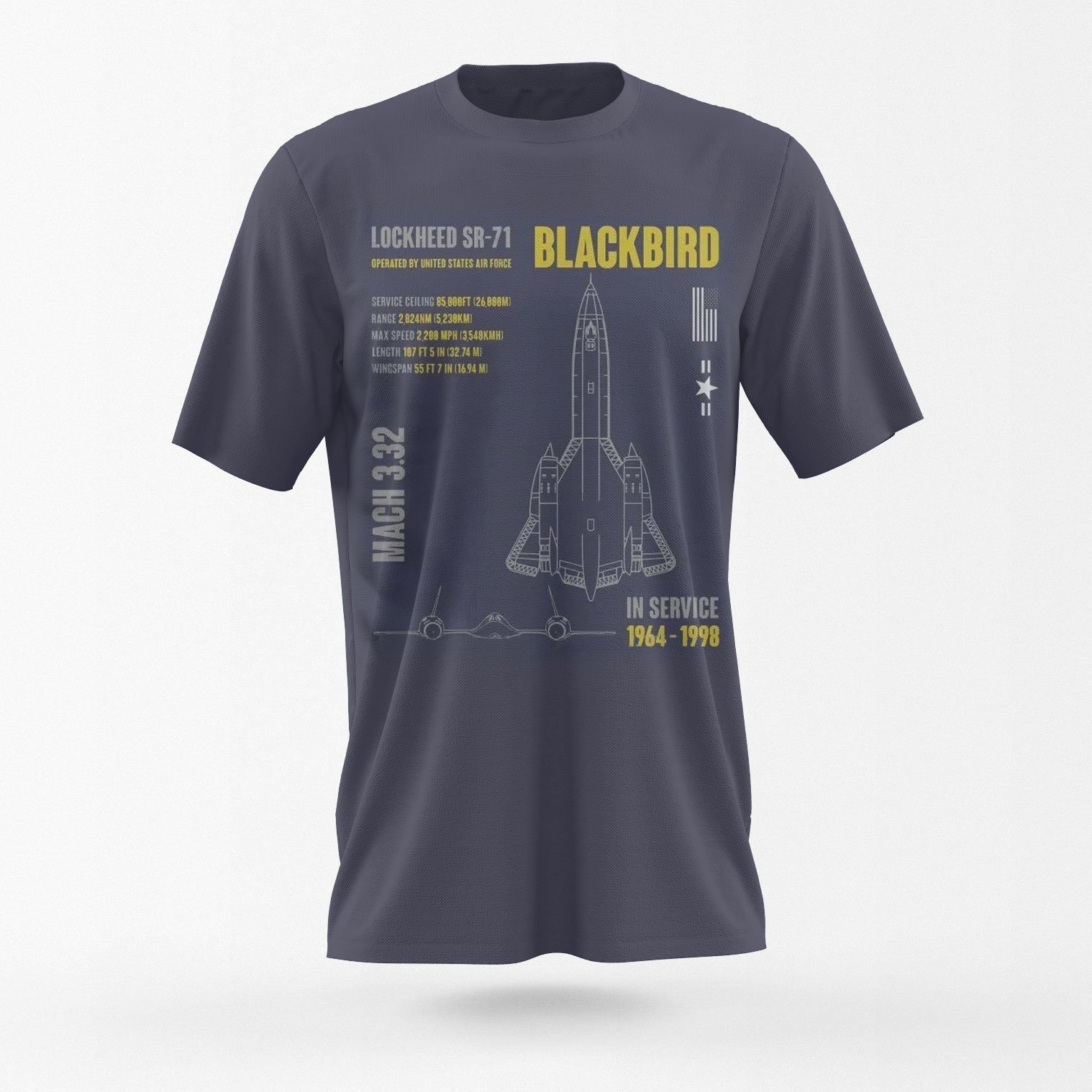SR-71 Blackbird T-Shirt – Militärischer Look für Taktik-Enthusiasten – Bild 3