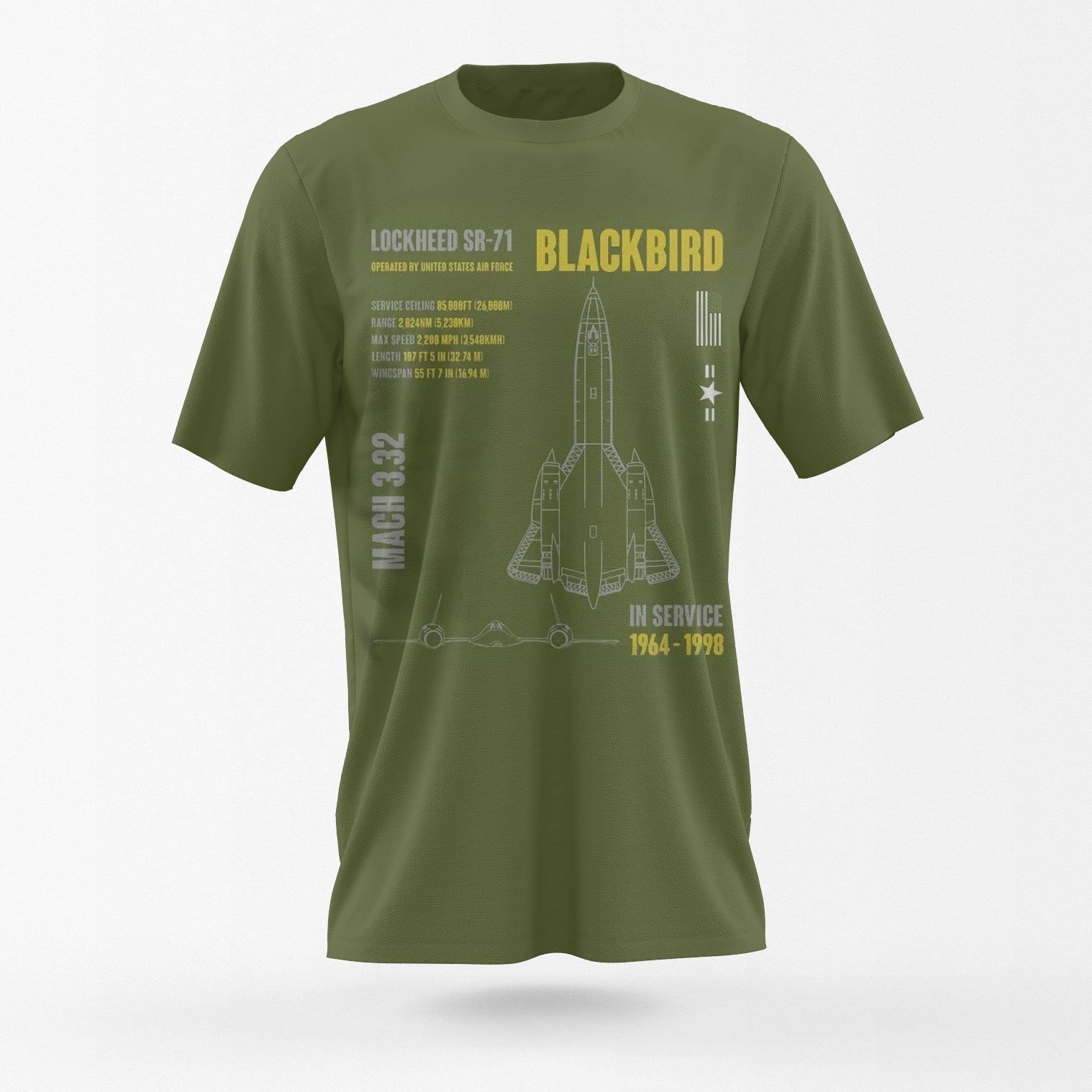 SR-71 Blackbird T-Shirt – Militärischer Look für Taktik-Enthusiasten – Bild 2
