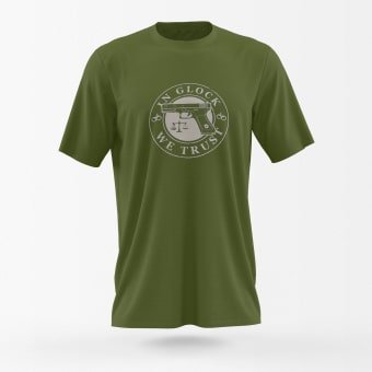 Auf Glock vertrauen wir – T‑Shirt