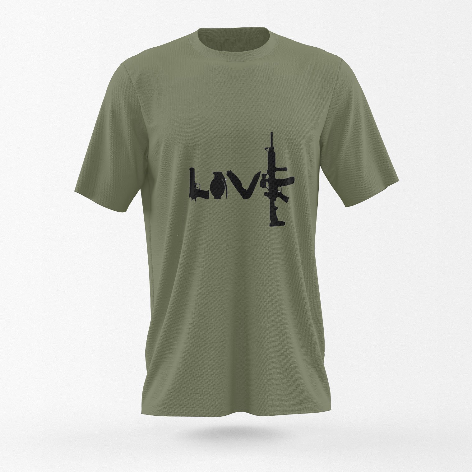 Love Gun – Taktisches T-Shirt im Militär-Design – Bild 3