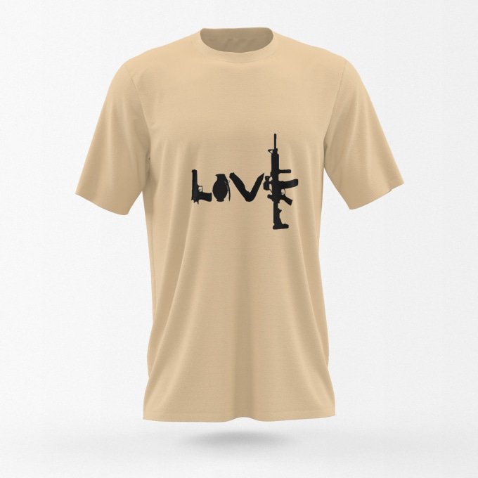 Love Gun – Taktisches T-Shirt im Militär-Design – Bild 2