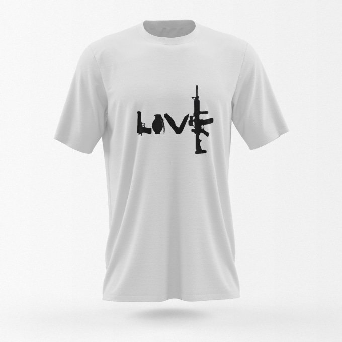 Love Gun – Taktisches T-Shirt im Militär-Design