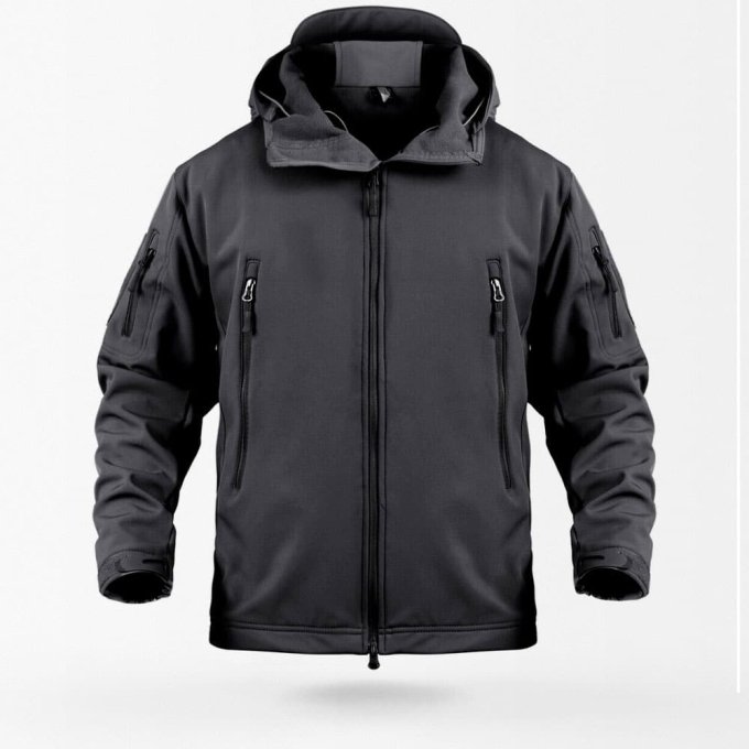 Schwarze taktische Softshell-Jacke „Veter“