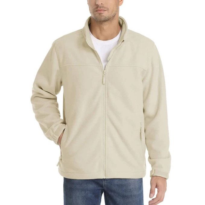 Winddichte Fleecejacke im Army-Look – Bild 4