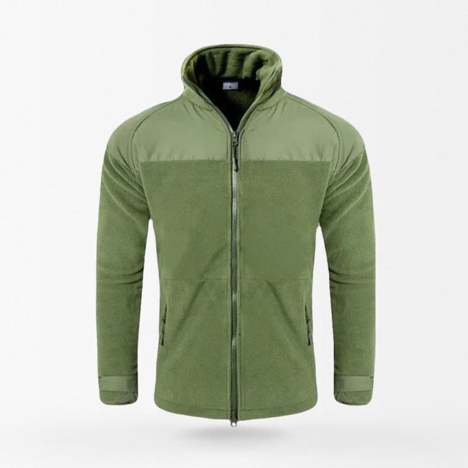 Herren Militär-Fleecejacke