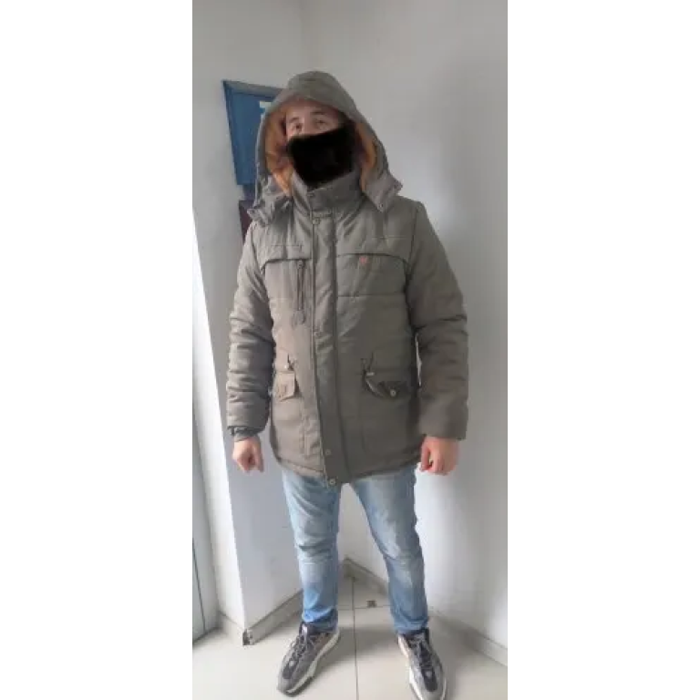 Fleece-gefütterte Militär-Parka-Jacke photo review