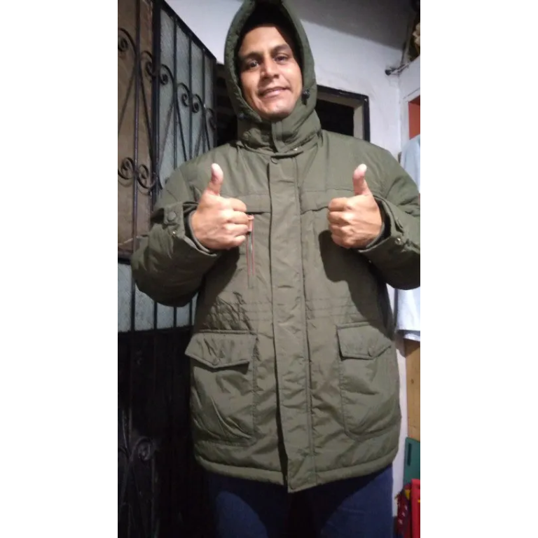 Fleece-gefütterte Militär-Parka-Jacke photo review