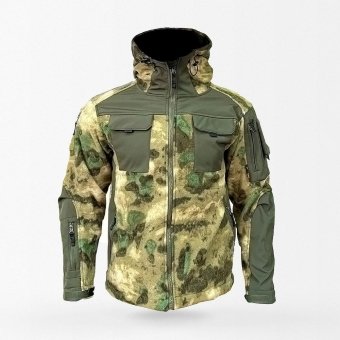 Winddichte Tarn-Fleecejacke
