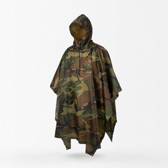 Woodland Tarnregenponcho