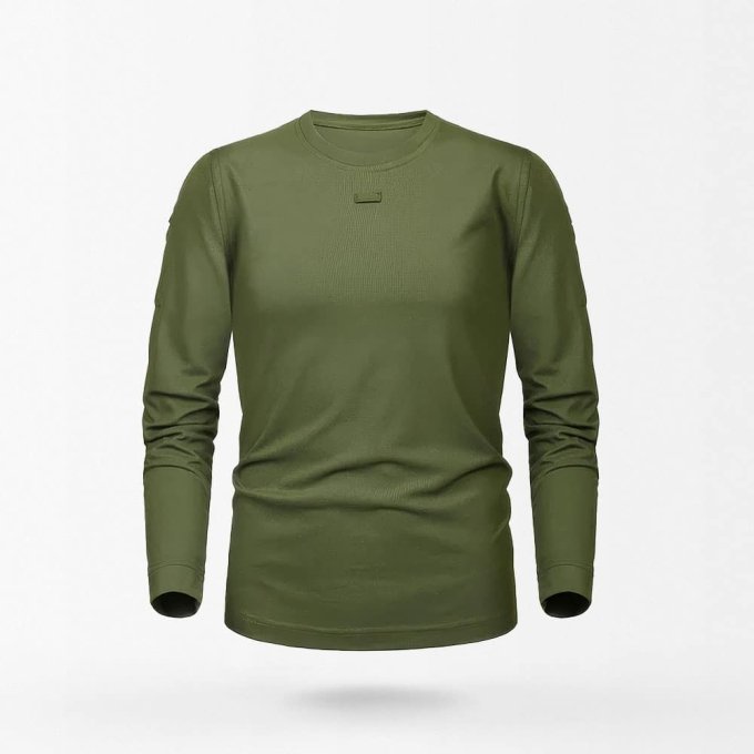 Armygrünes Langarmshirt – Bild 2