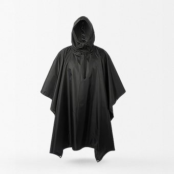 black military poncho