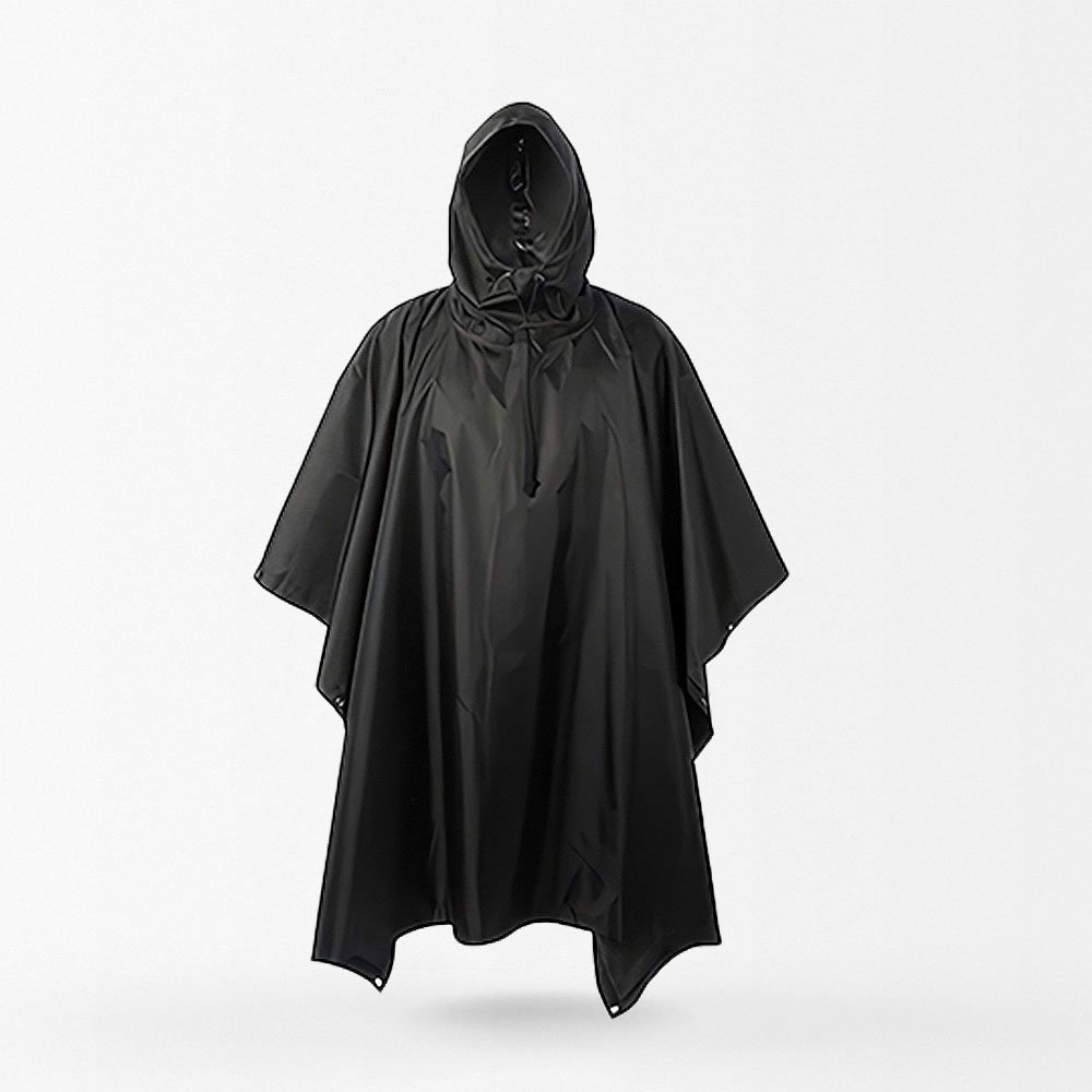 Schwarzer Militär-Poncho – Bild 2