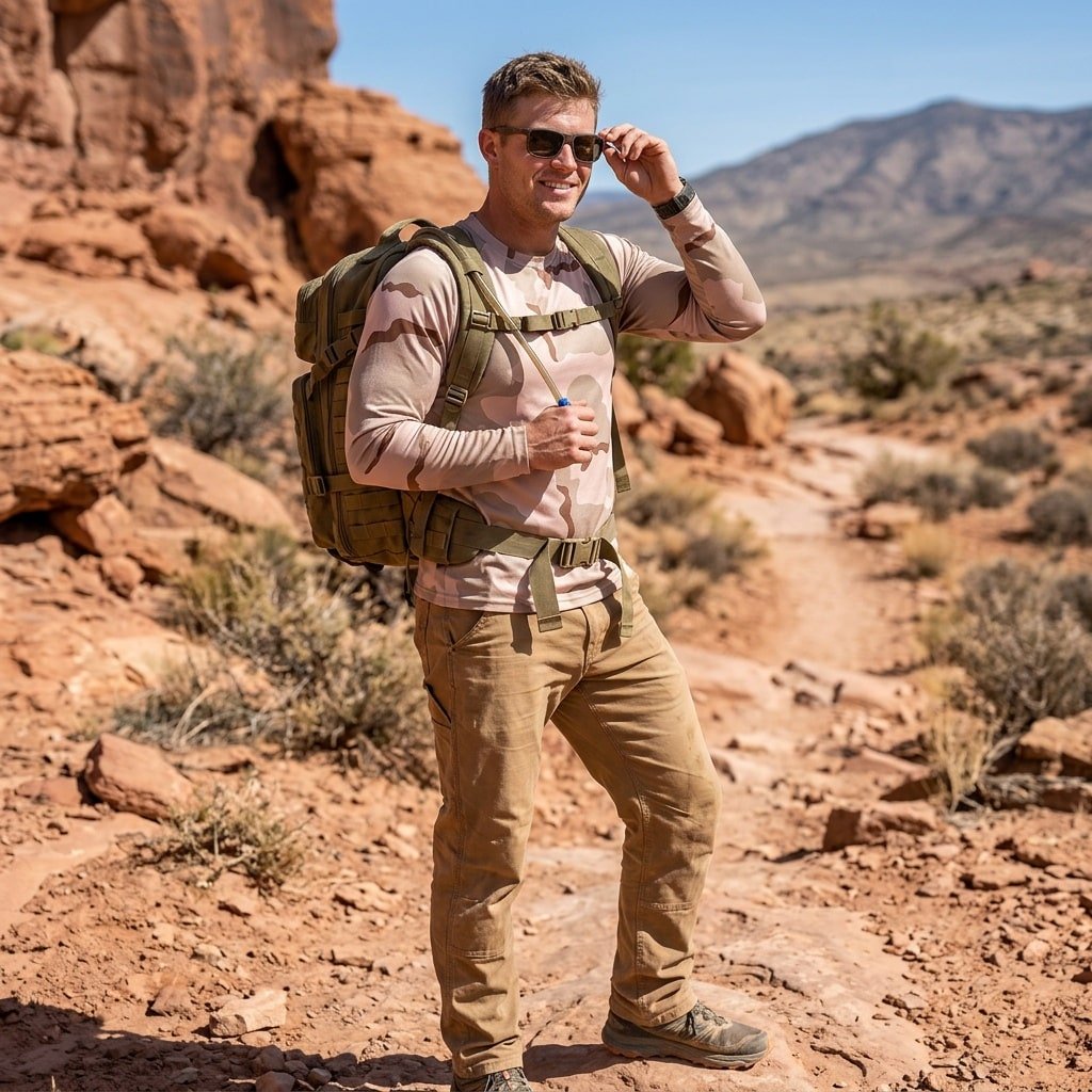 Camouflage long sleeve shirt men’s – 3 Color Desert