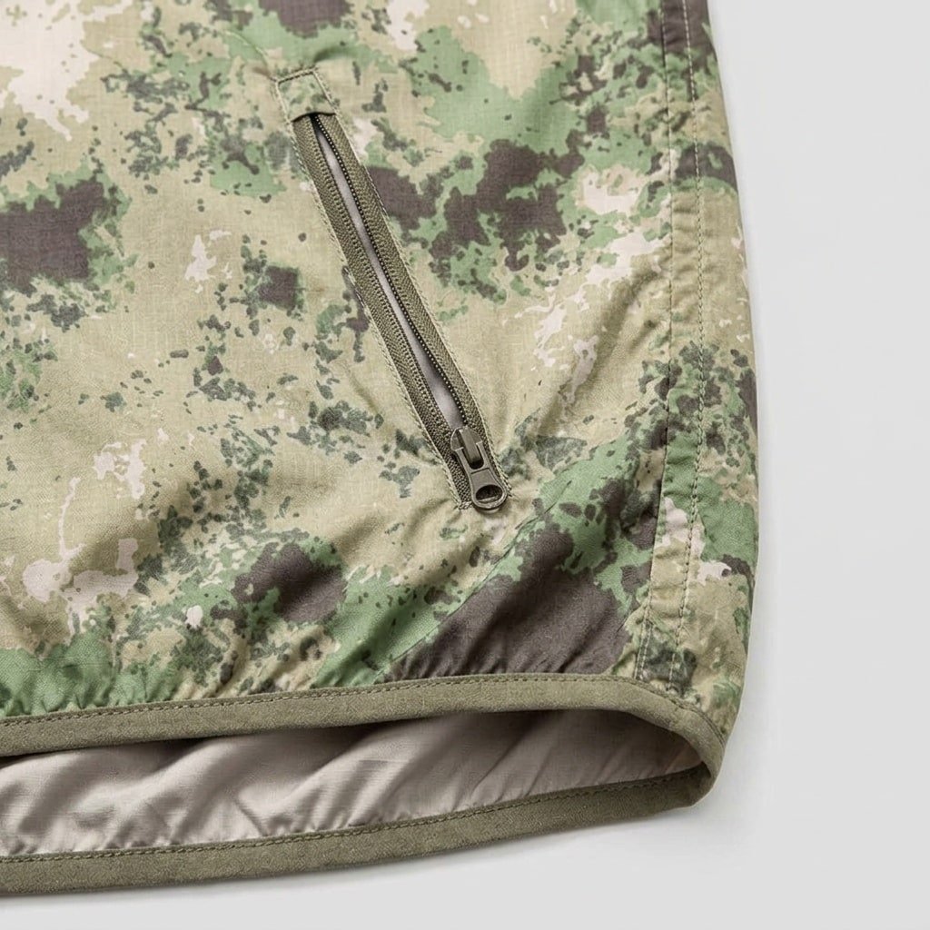 Lightweight camo rain jacket